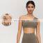 High Quality Women Workout Sports Bra Quick Dry Fitness Gym Running Wear One Shoulder Yoga Crop Tops