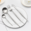 Luxury Stainless Steel Portuguese Gold Plated Long  Handle Elegant Cutlery Utensil Set