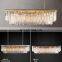 Modern American Crystal Glass Rod Pendants Chandelier Lighting Fixture For Living Room Dining Room Kitchen Island Foyer Lobby