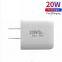 New Arrival 20w QC3.0 fully compatible with Double Port Usb C Type C Us Eu Uk Plug Super Fast Charging Wall Charger Adapter