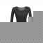 Solid Color Design Niche Long Sleeve Sleeve T-shirt Sexy Spice Girl Big U Collar Light Breathable Base Shirt