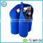 black insulated neoprene two bottle wine tote with factory price