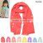 2015 Autumn Winter Newest Small Flower Applique Pearl Beads Fixed Soft Cotton Baby Girl Scarf