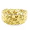 Men's 19mm Wide Chunky Gold Plated Nugget Statement Ring