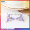 Fashion light purple star shaped resin stud earrings for women