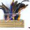 Yellow Color Headdress Native American Indian Headdress Cock Feather For Indian Headdress Halloween Products