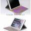 New keyboard cover case for iPad Air2 with backlit keys,folio leather case with wireless Bluetooth keyboard