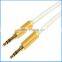 Gold plated colorful 3.5mm aux cable for car,audio video cable
