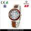 Trade assurance china factory wholesale luxury quartz watch red wood bezel wristwatch stainless steel vogue watch