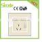Acrylic glass type electrical 13A double switch socket with neon