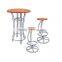 BS04 Height 830mm Ground Plating 500mm Aluminum Bar Stool Curve, Popular Style Portable Bar Stool Curve