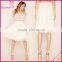 Latest Long Skirt Design 2016 Floral Fabric Eyelash Lace Elastic Band Midi Skirt