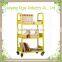 Multifunctional KD sturcture used library metal book cart steel trolley mobile book carts 2 tiers book ladder