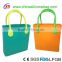 Beautiful designer candy color silicone beach bag lady fashion handbag