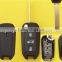 Peugeot car key 3 button flip remote replacement key shell with groove blade