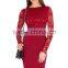 Lace Long sleeves Bodycon Midi Dress for Party