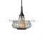 Contemporary polished nickel metal chandelier