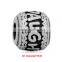 Ready Stock 14 Styles10*11mm Characters Stamped Vintage Tone 316L Stainless Steel European Charm Beads SEB-LG566