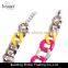 Multi color Charming jewellry resin alloy chunky chain choker necklace fashion jewelry 2016 new design