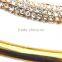 Fashion two strands of synthetic leather two gold plated tube design necklace