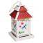 Decorative Small Wood Painting Carved Bird houses with Home Garden Art Supplier