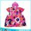 Velour printed Pink buttefly poncho towel baby robe pink baby towel robe