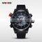 Weide allibaba com watches guangzhou watch factory analog digital dual time display pu band wrist watch