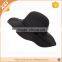 Black hat winter floppy faux wool felt hat cheap                        
                                                Quality Choice