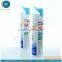 Popular airless tubular bottle for toothpaste packaging by GMP standard plant with super offset printing-colors customized