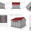 temporary metal buildings Cheap prefab steel structure mobile house, temporary site office