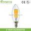 Cheap price filament led candle light e12 e14 4w c35 led filament candle bulb