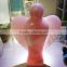 manufacture large natural rock rose quartz angel for sale