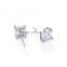 Wholesale Clear Cubic Zirconia Square Design Stud Earrings
