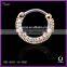 Attractive design Round Paved Gems septum piercing