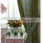 Fireproof soft-touching linen green plaid yarn dyed curtain drapes for the liivng room