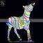 Acrylic Light sculpture lighted zebra for christmas decoration