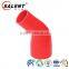 3'' 76mm 45 degree universal elbow red silicon rubber radiator hose