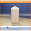 white church candle for religious use; paraffin wax candle