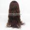 NATURAL smooth braizilian hair swiss lace front wigs with division parting tangle free soft wave lace wig human hair