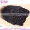 Factory Wholesale Natrual Color Yaki Brazilian Hair Cheap 100% Human Hair Clip In Hair Extensions For Black Women