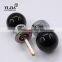 Polished Chrome Finish Black Enamel Door Set Glass Door Knobs