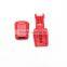 Fashion Red Plastic Stopper Drawstring Cord End For Garments