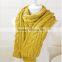 Hot sale large women knitting infinity scarf winter Thicker muffler scarves Brand solid color women's scarf