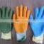 13G Polyester Liner, Natural Latex Palm Coated, Crinkle Finished Latex Coated Glove
