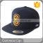 Cotton 6 Panel Black Printed Logo Flat Suede Snapback Caps