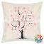 Merry Christmas Print Square Cushion Cover Decorative Cotton Pillow Cover