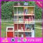 2016 Hot sale baby wooden model doll house,pretend toy kids wooden model doll house W06A138