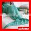 UCHOME Mixture Crocheted Thick Knited Mermaid Tail Blanket