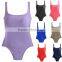 women swimwear fancy japanese waterproof high cut factory Scoop back one-piece beachwear suit swimming swimsuit one piece