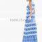 lady's stripe print lace knitting sleeveless maxi dress